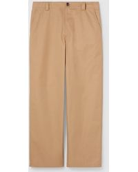 Gucci - Compact Cotton Twill Trousers With Web - Lyst