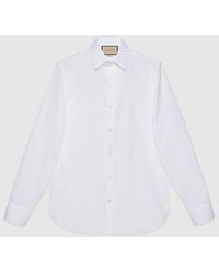 Gucci - Cotton Poplin Shirt With Double G, Ready-To-Wear - Lyst
