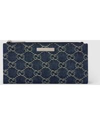 Gucci - Long Wallet With Plaque - Lyst