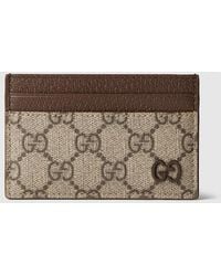 Gucci - Gg Kartenetui Mit Braunem Besatz - Lyst