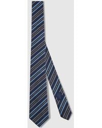 Gucci - Horsebit Interlocking G Silk Tie - Lyst