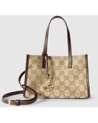 Gucci - Small Tote Bag With Double G Charm - Lyst