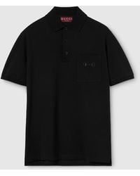 Gucci - Cotton Piquet Polo Shirt With Embroidery - Lyst