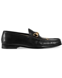 Gucci Halbschuh aus Leder mit Biene - Schwarz