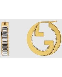 Gucci - Pendiente De Aro Blondie Con Cristales - Lyst