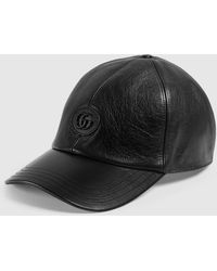 Double G leather baseball hat