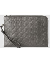 Gucci - Gg Emblem Medium Pouch - Lyst