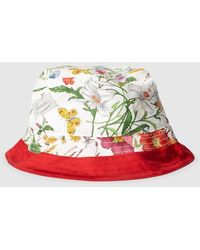 Gucci - Printed Silk Twill Bucket Hat - Lyst