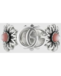Gucci - Double G Mother Of Pearl Ring - Lyst
