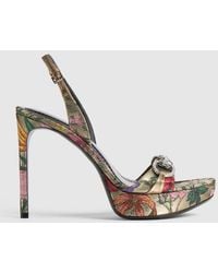 Gucci - Donna Platform Sandal With Crystal Horsebit, Uk - Lyst
