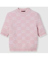 Gucci - Gg Wool Bouclé Jacquard Top - Lyst