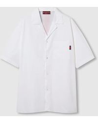 Gucci - Hemd Aus Baumwolle Mit Web Und Normaler Passform, Größe - Lyst