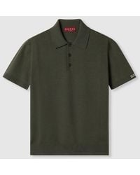 Gucci - Silk Cotton Knit Polo Shirt, Ready-To-Wear - Lyst