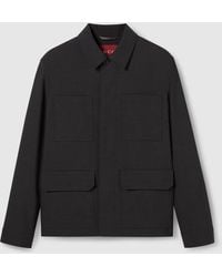 Gucci - Wool Jacket With Sevedge Detail - Lyst