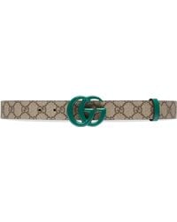 Gucci gg Marmont Thin Belt - Natural