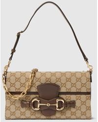 Gucci - Horsebit Ristretto Medium Shoulder Bag - Lyst