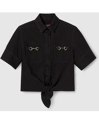 Gucci - Camisa De Denim Con Horsebit, Talla - Lyst