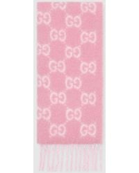Gucci - Gg Alpaca Wool Blend Scarf - Lyst