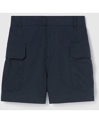 Gucci - エンブロイダリー付き コットンキャンバス ショートパンツ, ブルー, ウェア - Lyst