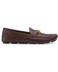 Gucci Mokassin aus Leder mit Horsebit - Braun