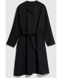 Gucci - Wool Silk Long Coat Coat With Gg Inside - Lyst