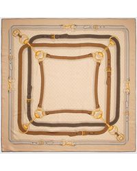 Gucci - Printed Gg Silk Twill Jacquard Shawl - Lyst
