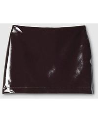 Gucci - Ciré Fabric Skirt - Lyst