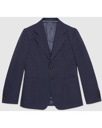 Gucci - GG Cotton Blend Formal Jacket - Lyst