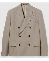 Gucci - Double-Breasted Wool Mouliné Jacket - Lyst