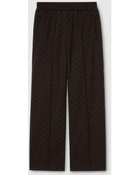 Gucci - Gg Jersey Jacquard Trousers - Lyst