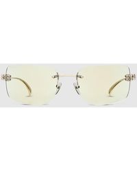 Gucci - Frameless Square Sunglasses - Lyst