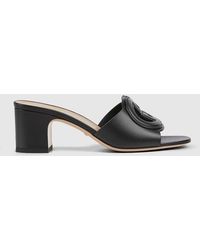 Gucci - Slide Sandal With Interlocking G - Lyst