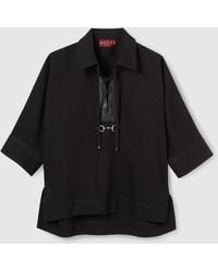 Gucci - ホースビット デニム シャツ, ブラック, ウェア - Lyst