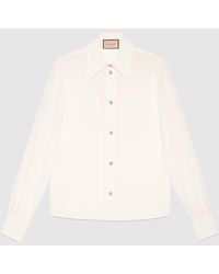 Gucci - Silk Crêpe De Chine Shirt - Lyst