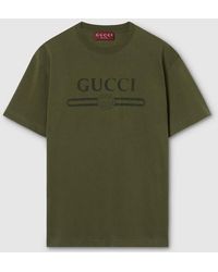Gucci - Cotton Jersey T-Shirt With Print - Lyst