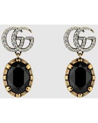 Gucci - Gg Marmont Crystal Earrings - Lyst