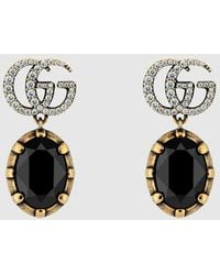 Gucci - Gg Marmont Crystal Earrings - Lyst