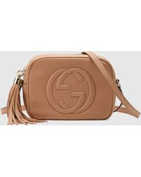 Gucci Kleine 'Soho' Disco-Bag aus Leder - Mettallic