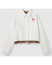 Gucci - Cotton Canvas Jacket With Patch, Ready-To-Wear - Lyst