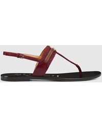 Gucci - Sandalo Donna Con Incrocio Gg E Dettaglio Web, Taglia - Lyst