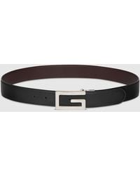 Gucci - Reversible Belt With Square G Buckle - Lyst