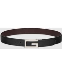 Gucci - Reversible Belt With Square G Buckle - Lyst
