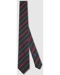Gucci - Horsebit Interlocking G Silk Tie - Lyst
