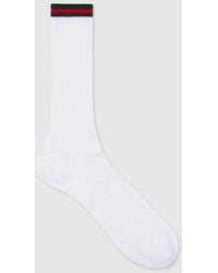 Gucci - Cotton Blend Socks With Web, Cotton - Lyst