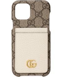 Gucci GG Marmont Handyhülle passend für iPhone 12/12 Pro - Natur