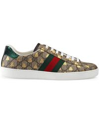 Gucci Ace gg Supreme Bees Sneaker - Natural
