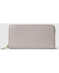 Gucci - Zip Around Wallet With Lettering - Lyst