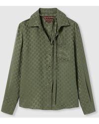 Gucci - Gg Silk Jacquard Shirt - Lyst