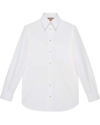 Gucci Camicia con Ricamo Fiori uomo - Glamood Outlet