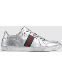 Gucci - Stretch Low-Top Sneaker, Leather - Lyst